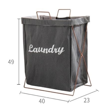 COSSY PLUS LAUNDRY BASKET CP-1236-GREY (H49XW40XD23 CM)
