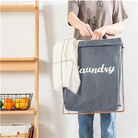 COSSY PLUS LAUNDRY BASKET CP-1236-GREY (H49XW40XD23 CM)