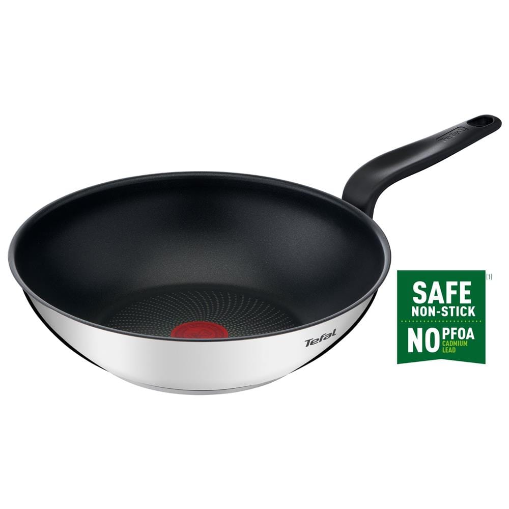 TEFAL PRIMARY STAINLESS STEEL  NON-STICK WOKPAN 28CM E30919