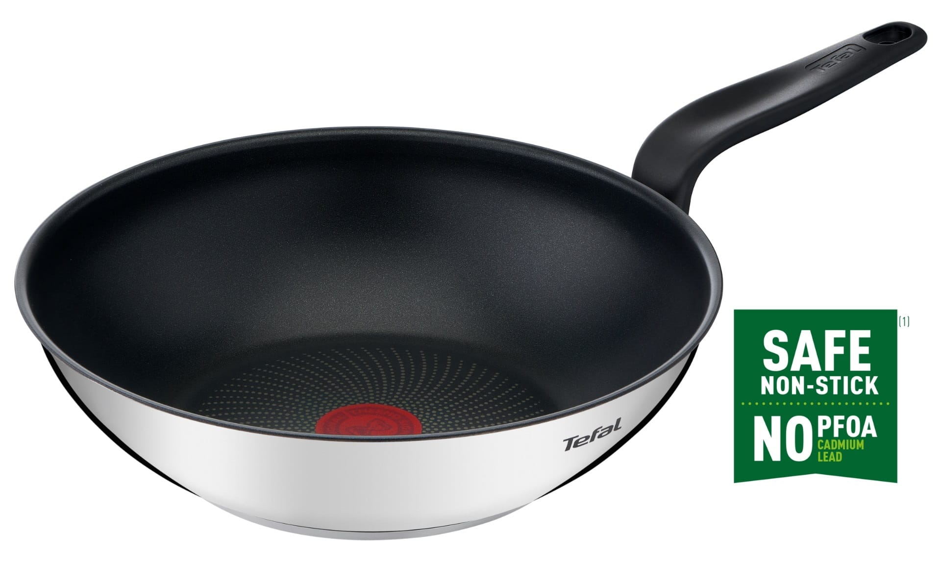 TEFAL PRIMARY STAINLESS STEEL  NON-STICK WOKPAN 28CM E30919