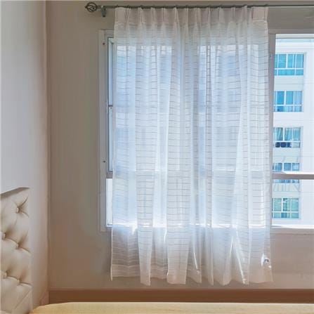 HLS SHEER CURTAIN FRENCH PLEAT SCOTT 140X180CM WHITE