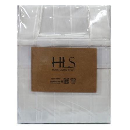HLS SHEER CURTAIN TAB TOP SCOT 150X180CM WHITE