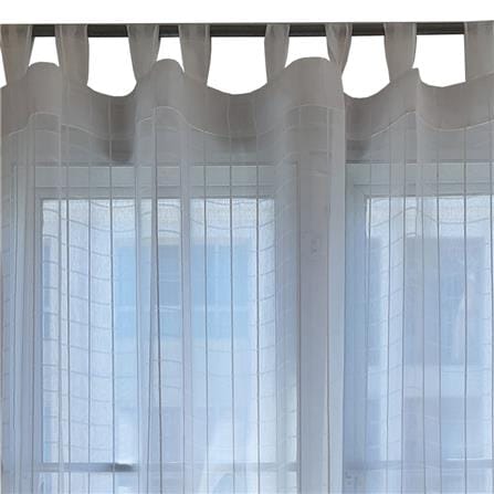 HLS SHEER CURTAIN TAB TOP SCOT 150X250CM WHITE