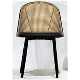 DINING CHAIR PP RATTAN BLACK/BROWN
