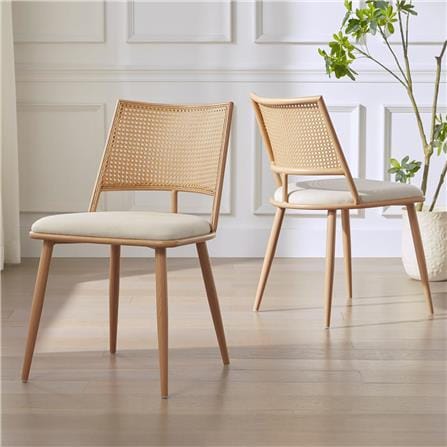 DINING CHAIR PP RATTAN OAK BEIGE