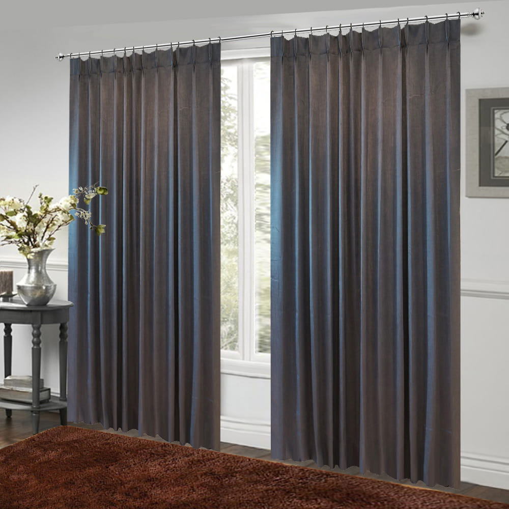 HLS CURTAIN FRENCH PLEAT LIANA UV 140X280CM GRAY