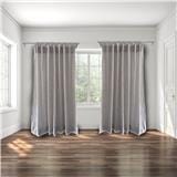 HLS SHEER CURTAIN TAB TOP GRID 140X250CM GRAY