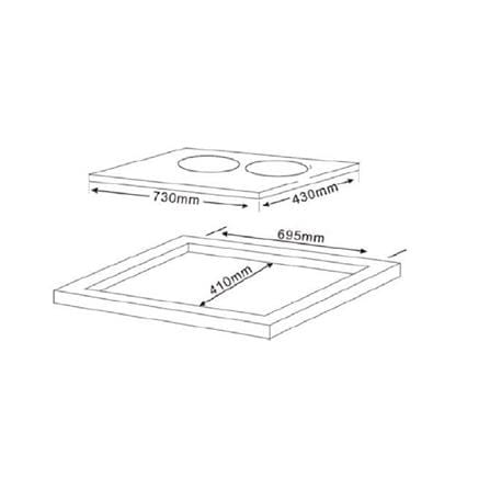 TEKA BUILT IN INDUCTION HOB IBC 7320D 2 COOKING ZONES 4.6KW 73CM
