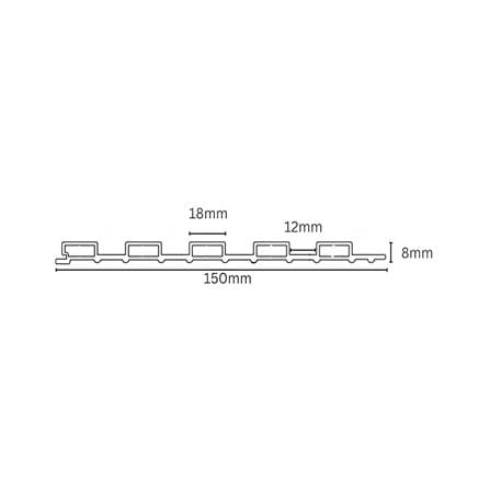 ECOCLASS WALL LINE 300X16X0.5CM WP1508 NALDA 0.48M2 1pc