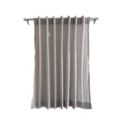 HLS SHEER CURTAIN H.TAP GRID 140X280CM GRAY