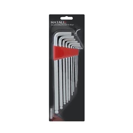 HEX KEY SET MATALL (BALL POINT) 10PCS/EA