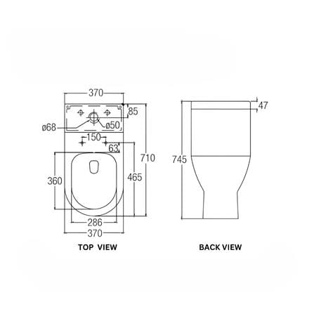 JOHNSON SUISSE ERIKA 1P TOILET SET WBSC950158WW (WBV9501) WHITE H74.50XW37XD71 CM