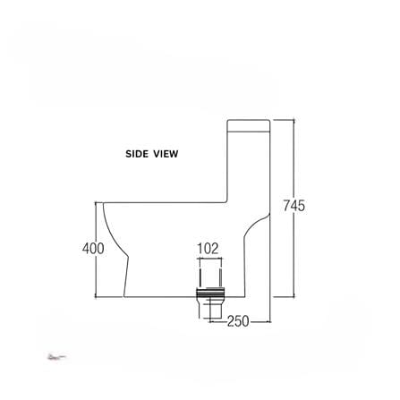 JOHNSON SUISSE ERIKA 1P TOILET SET WBSC950158WW (WBV9501) WHITE H74.50XW37XD71 CM