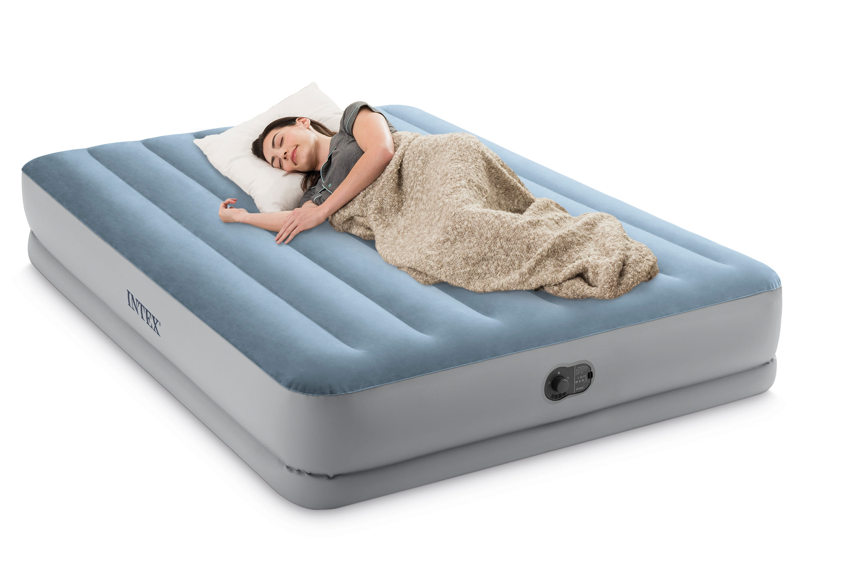 INTEX DURA-BEAM COMFORT AIRBED QUEEN 64159 WITH FAST FILLING USB PUMP