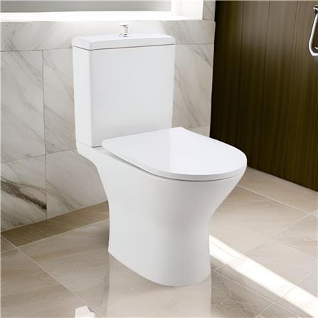 JOHNSON SUISSE TREVISO DUAL OUTLET 4.5/3L 2P TOILET (RIMLESS) WBSC950156WW WHITE