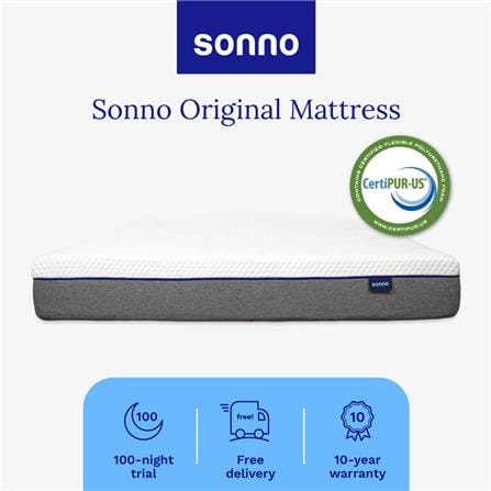 SONNO ORIGINAL MATTRESS KING XL WHITE/GREY