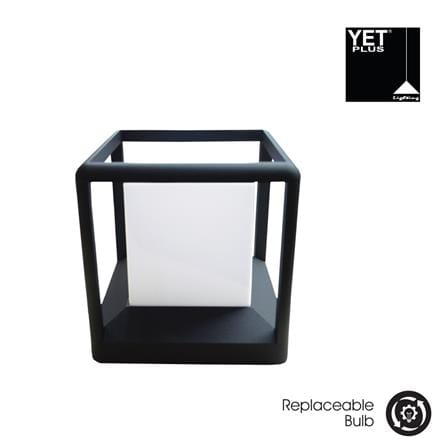 YETPLUS GATE LAMP B0162 H25 E27 BLACK 10"