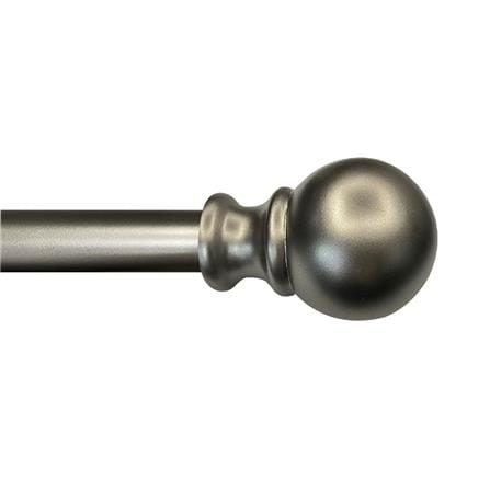 HLS CURTAIN ROD 25MM SPHERE 140-270CM SILVER