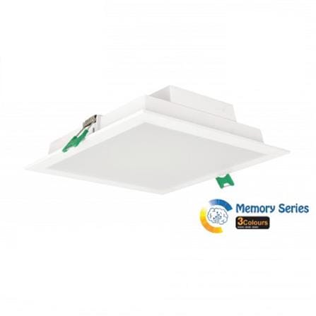 YETPLUS RECESSED DOWNLIGHT LED 568 18W 3COLOR SQUARE 6"