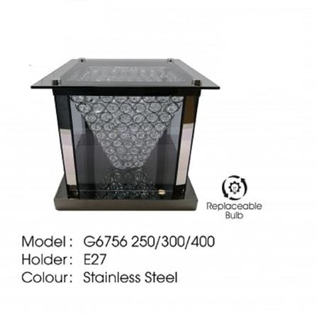 YETPLUS GATE LAMP G6756 250MM E27 STAINLESS STEEL 10"