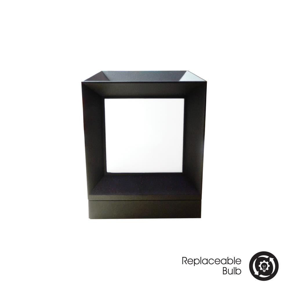 YETPLUS GATE LAMP B0161 H22 E27 BLACK 9"