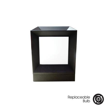 YETPLUS GATE LAMP B0161 H22 E27 BLACK 9"