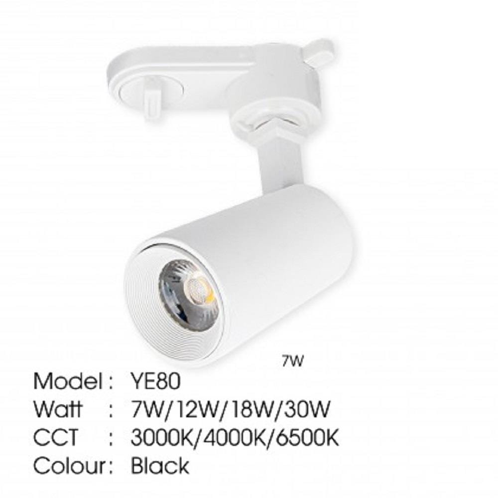YETPLUS TRACK LIGHT YE80 12W COOL WHITE (4000K) WHITE