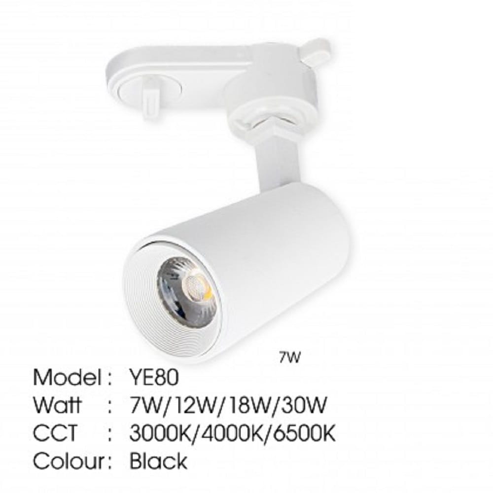 YETPLUS TRACK LIGHT YE80 12W COOL WHITE (4000K) WHITE