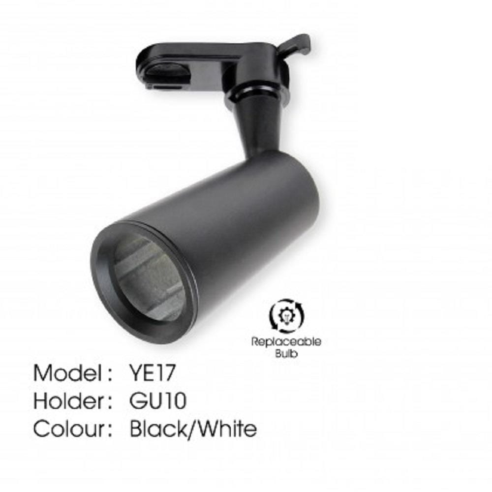 YETPLUS TRACK LIGHT YE17 GU10 BLACK