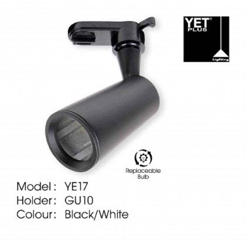 YETPLUS TRACK LIGHT YE17 GU10 BLACK