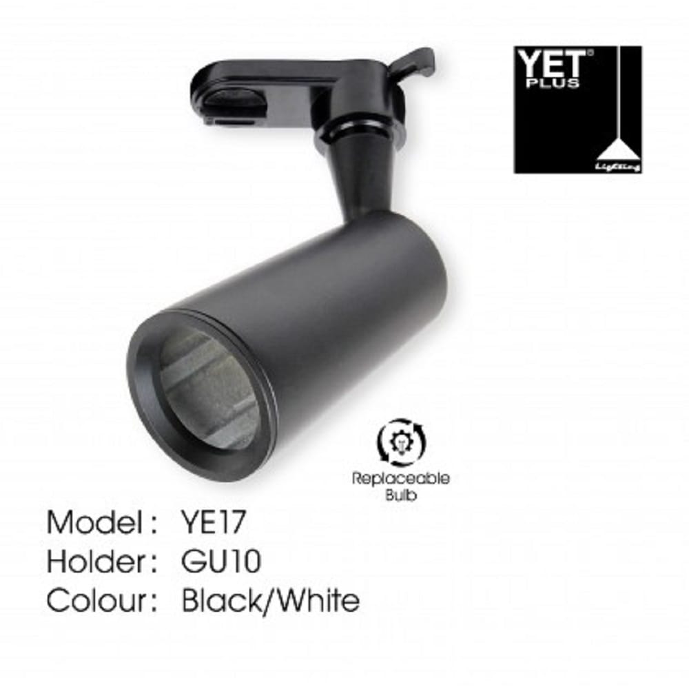 YETPLUS TRACK LIGHT YE17 GU10 BLACK