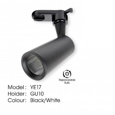 YETPLUS TRACK LIGHT YE17 GU10 BLACK