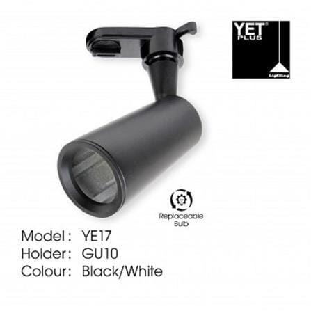YETPLUS TRACK LIGHT YE17 GU10 BLACK