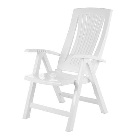 SPRING PLASTIC LOUNGER V10 WHITE