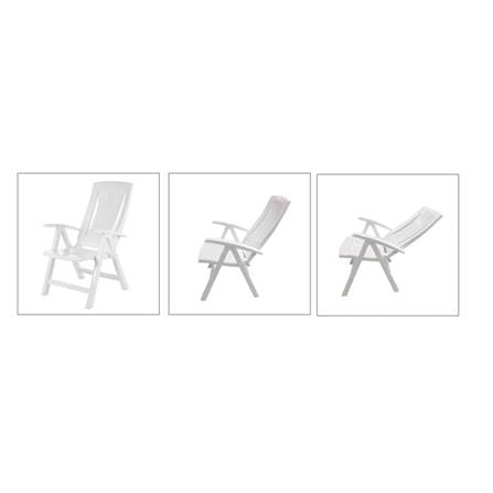 SPRING PLASTIC LOUNGER V10 WHITE