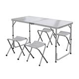 4-SEAT FOLDING PICNIC TABLE SET SPRING SILVER