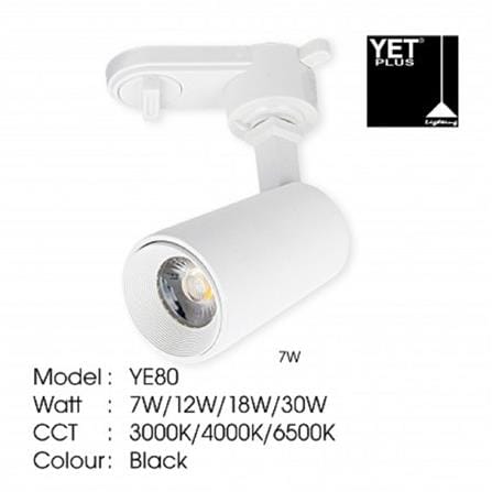 YETPLUS TRACK LIGHT YE80 7W WARM WHITE (3000K) WHITE