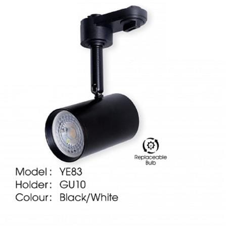 YETPLUS TRACK LIGHT YE83 GU10 BLACK