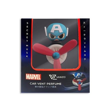 VANZO MARVEL SERIES CAR VENT PERFUME CAPTAIN AMERICA (SECRET MUSK)