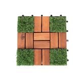 SPRING GRASS AND WOOD DECK TITLES 30X30X4CM