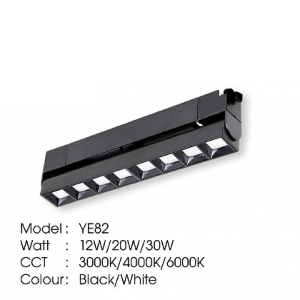 YETPLUS TRACK LIGHT YE82 20W WARM WHITE (3000K) 275MM BLACK