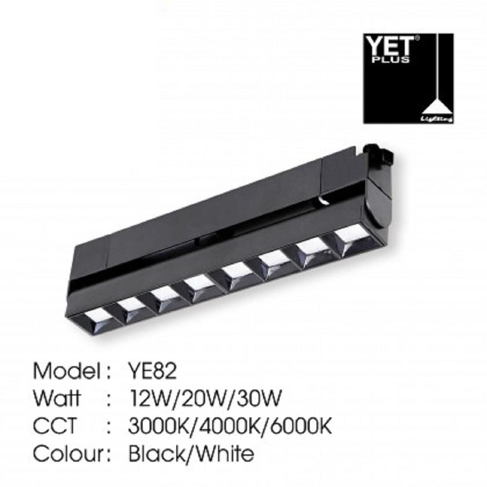 YETPLUS TRACK LIGHT YE82 20W WARM WHITE (3000K) 275MM BLACK