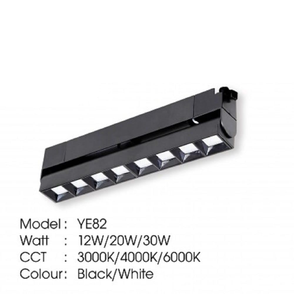 YETPLUS TRACK LIGHT YE82 20W WARM WHITE (3000K) 275MM BLACK