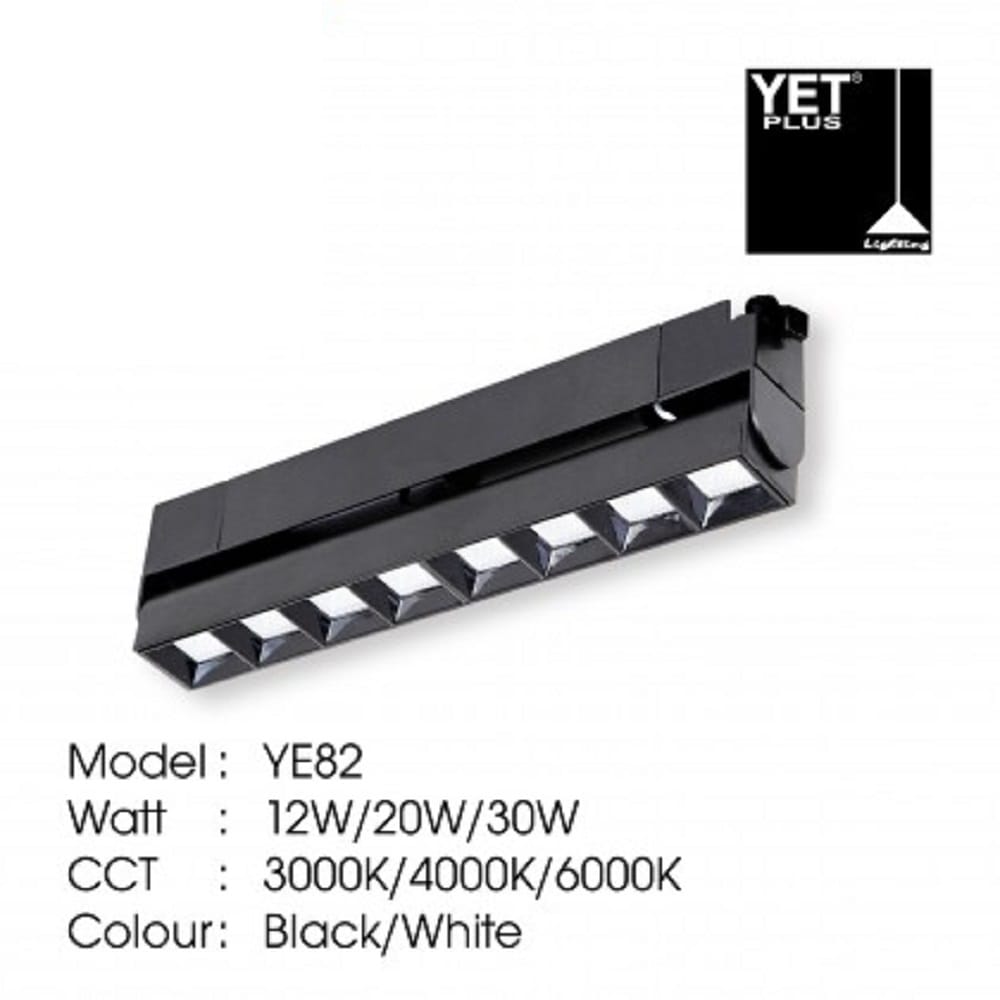 YETPLUS TRACK LIGHT YE82 20W WARM WHITE (3000K) 275MM BLACK
