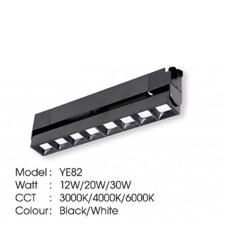 YETPLUS TRACK LIGHT YE82 20W WARM WHITE (3000K) 275MM BLACK