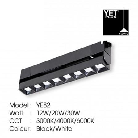 YETPLUS TRACK LIGHT YE82 20W WARM WHITE (3000K) 275MM BLACK