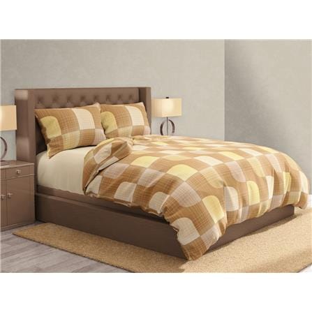 NORDIC HOME FITTED SHEET SET FRIGGA ELEMENT SUPER SINGLE BEATON OCHER