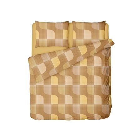 NORDIC HOME FITTED SHEET SET FRIGGA ELEMENT SUPER SINGLE BEATON OCHER
