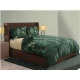 NORDIC HOME FITTED SHEET SET FRIGGA ELEMENT KING LORRY GREEN