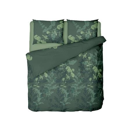 NORDIC HOME FITTED SHEET SET FRIGGA ELEMENT KING LORRY GREEN